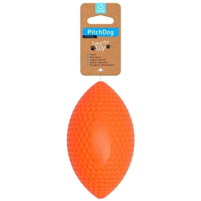 PitchDog SPORTBALL игровой мяч-регби для апортировки 9 см, оранжевый