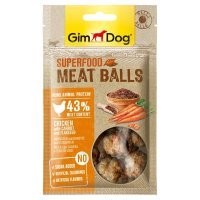 GimDog "Мясные шарики" из курицы с морковью и семенами льна лакомство для собак