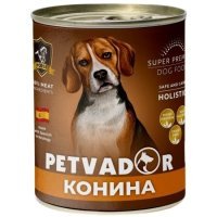 PETVADOR консервы для собак Конина с Тыквой