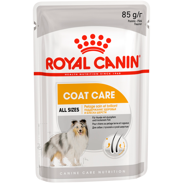 Влажный корм Royal Canin корм для собак с тусклой и сухой шерстью, Коат Кэа канин эдалт (паштет)