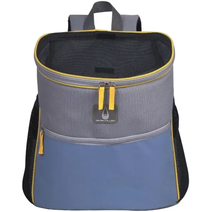 Рюкзак для животных Асиндо Джамби-блю М, джинсовый с серым, 35*25*37 см