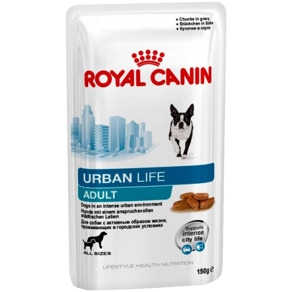 URBAN LIFE ADULT Влажный корм для собак весом до 44 кг (в возрасте от 10/15  месяцев)