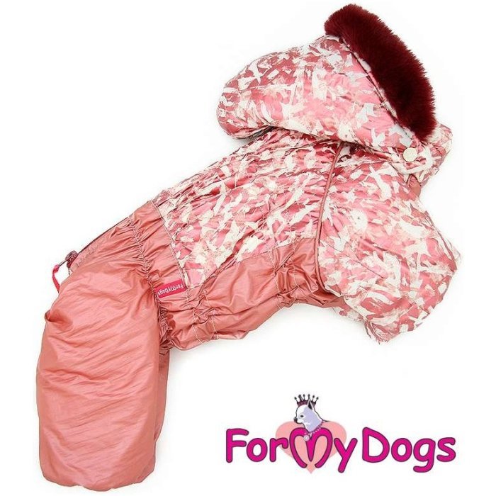 ForMyDogs Комбинезон розовый металлик для собак мелких пород девочек