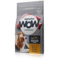 Alphapet WOW для взрослых собак мелких пород с индейкой и рисом