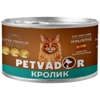 PETVADOR консервы для кошек Кролик с Цукини 100г